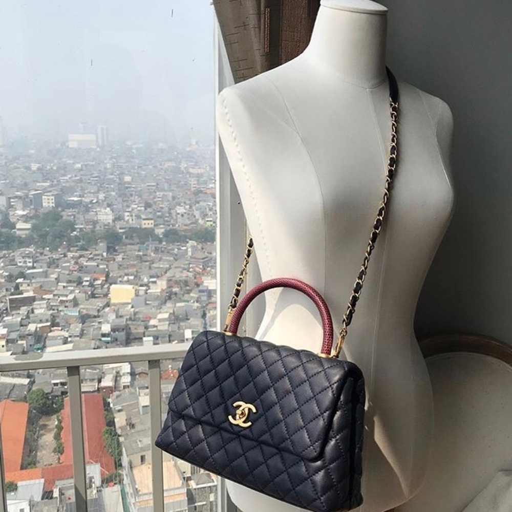 Navy Chanel CoCo Medium Size